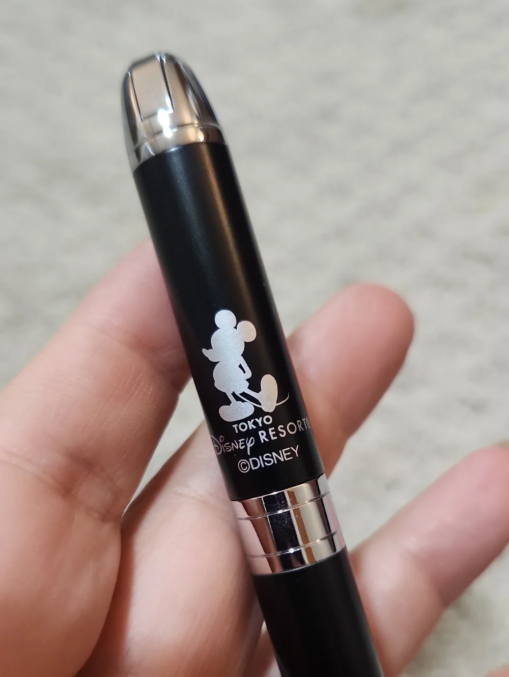 Tokyo Disney Resort Black Mickey Mouse Ballpoint Souvenir Ink Pen